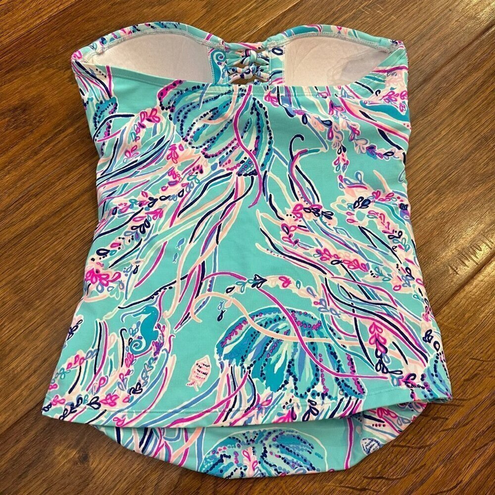 Lilly Pulitzer Lulo Tankini Top in “Bayside Blue Under the Moon” - Picture 3 of 6